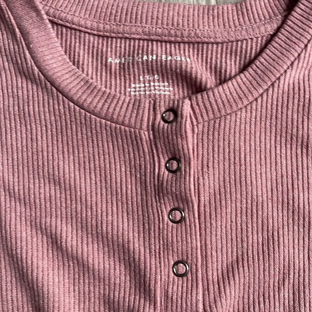 Pink Ribbed Crop Top - Picture 2 of 2